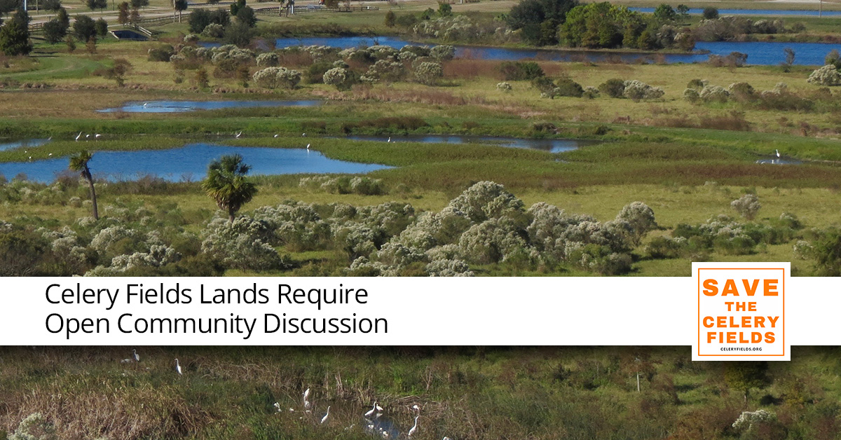 Celery Fields Lands Require Open Community Discussion