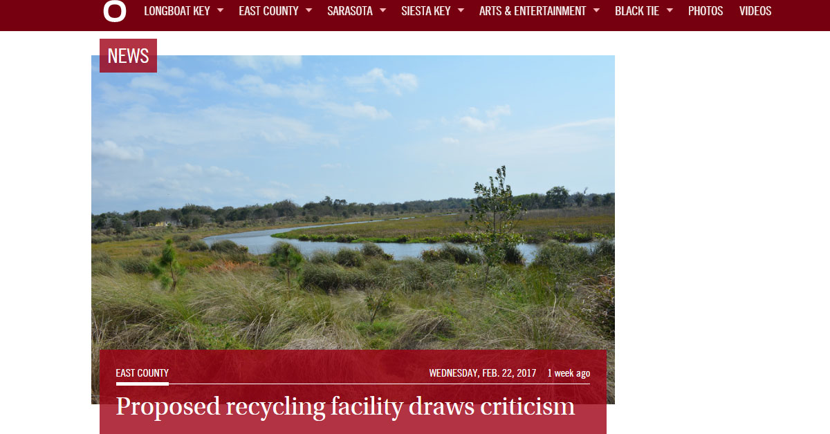 East County Observer: Proposed Recycling Facility Draws Criticism