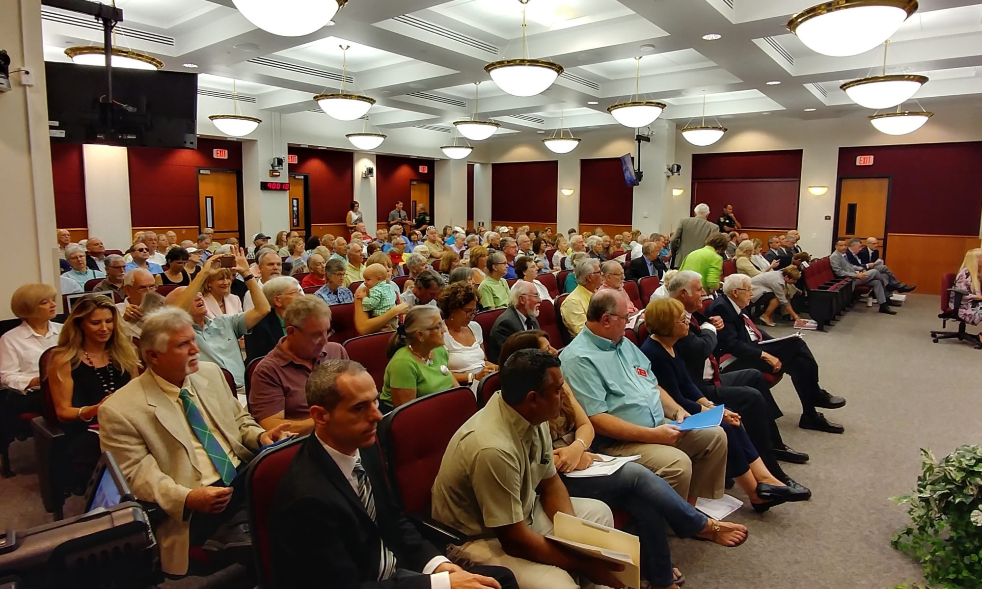 Photo of the people in attendance at the County Commission Hearing today